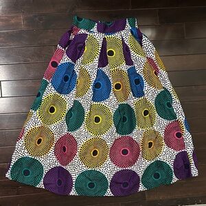 Vibrant Multicolor A-Line Skirt